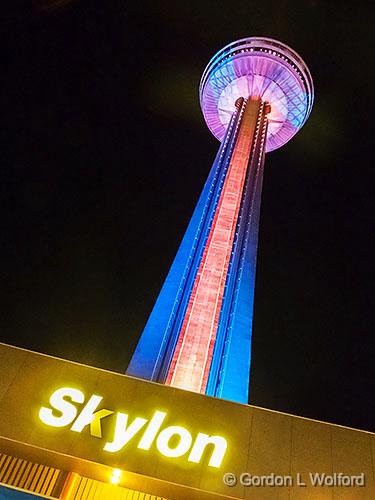 Skylon Tower At Night_DSCF05980.jpg - Photographed at Niagara Falls, Ontario, Canada.